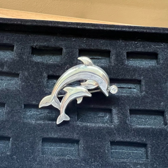 Jewelry - Sterling Silver Dolphin Brooch